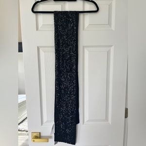 Brand new with tags NWT Chicos sequin skinny scarf black